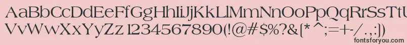 BroadsheetLdo Font – Black Fonts on Pink Background