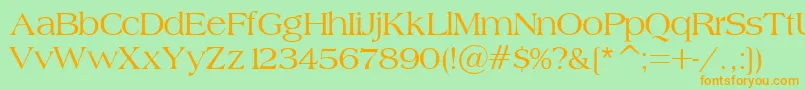 BroadsheetLdo Font – Orange Fonts on Green Background