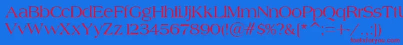BroadsheetLdo-fontti – punaiset fontit sinisellä taustalla