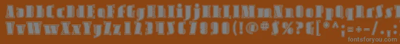 Avond05 Font – Gray Fonts on Brown Background
