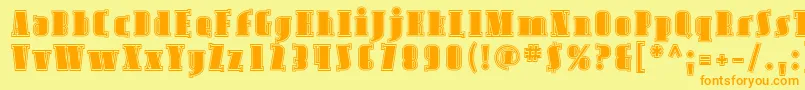 Avond05 Font – Orange Fonts on Yellow Background