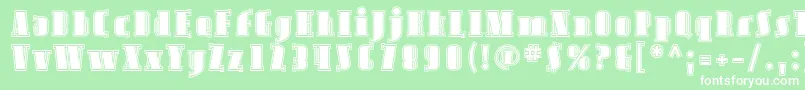 Avond05 Font – White Fonts on Green Background