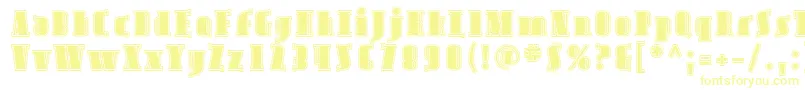 Avond05 Font – Yellow Fonts on White Background