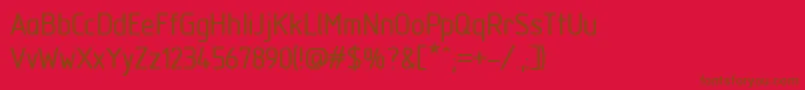 PfmecanormRegular Font – Brown Fonts on Red Background