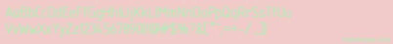 PfmecanormRegular Font – Green Fonts on Pink Background