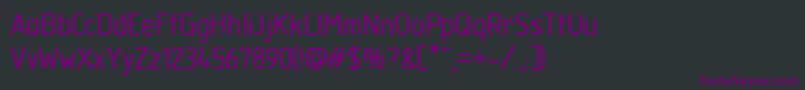 Fonte PfmecanormRegular – fontes roxas em um fundo preto