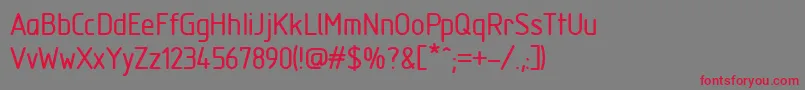 PfmecanormRegular Font – Red Fonts on Gray Background