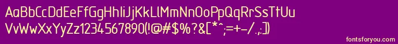 Шрифт PfmecanormRegular – жёлтые шрифты на фиолетовом фоне