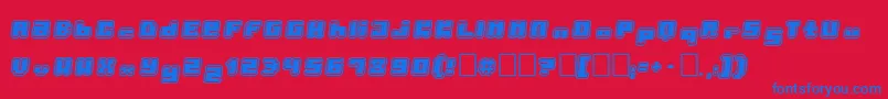 Porytt Font – Blue Fonts on Red Background