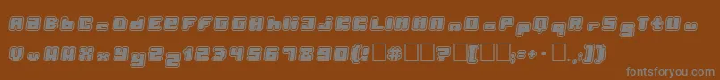 Шрифт Porytt – серые шрифты на коричневом фоне