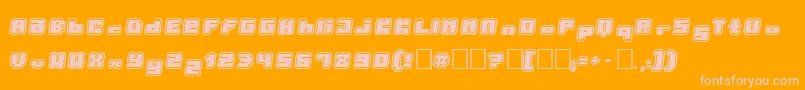 Porytt Font – Pink Fonts on Orange Background