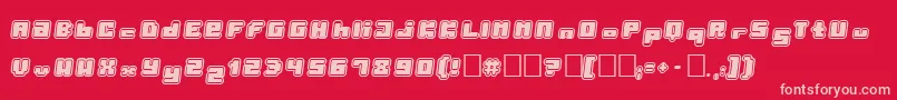 フォントPorytt – 赤い背景にピンクのフォント