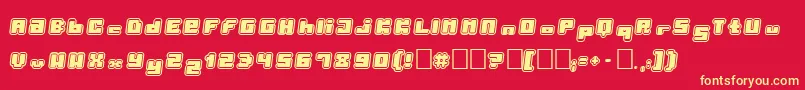 Porytt Font – Yellow Fonts on Red Background