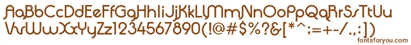 QuadrantaBold-fontti – ruskeat fontit valkoisella taustalla