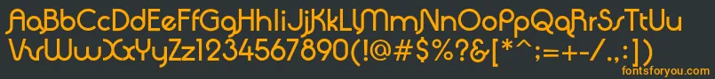 フォントQuadrantaBold – 黒い背景にオレンジの文字