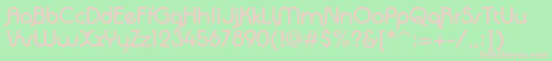 QuadrantaBold Font – Pink Fonts on Green Background