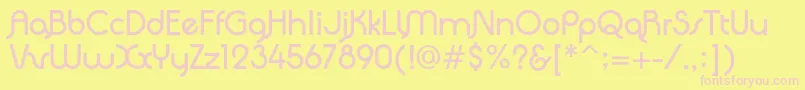 QuadrantaBold Font – Pink Fonts on Yellow Background