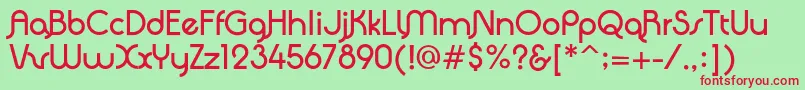 QuadrantaBold Font – Red Fonts on Green Background