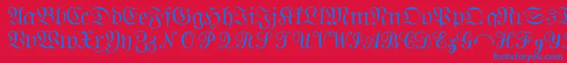 QuantapisixsskRegular Font – Blue Fonts on Red Background