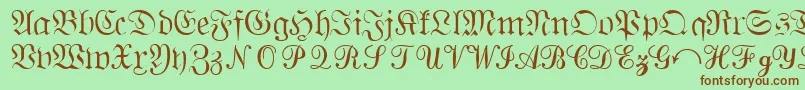 QuantapisixsskRegular Font – Brown Fonts on Green Background