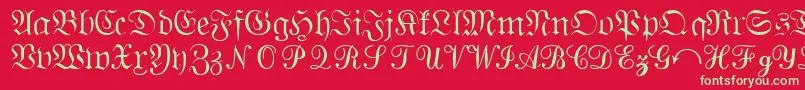 QuantapisixsskRegular Font – Green Fonts on Red Background