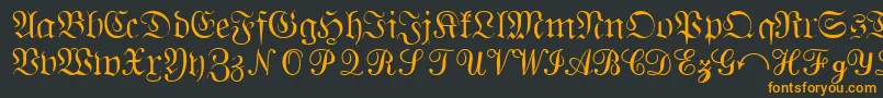 QuantapisixsskRegular Font – Orange Fonts on Black Background