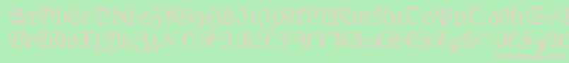 Шрифт QuantapisixsskRegular – розовые шрифты на зелёном фоне