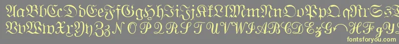 フォントQuantapisixsskRegular – 黄色のフォント、灰色の背景