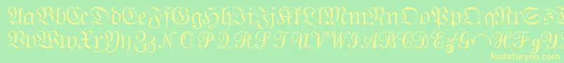 Saiba mais sobre a fonte QuantapisixsskRegular Fonte QuantapisixsskRegular – fontes amarelas em um fundo verde