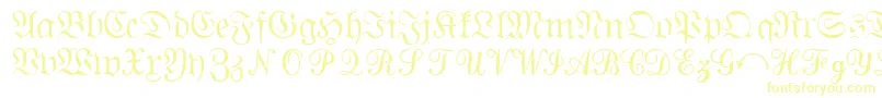 QuantapisixsskRegular-Schriftart – Gelbe Schriften