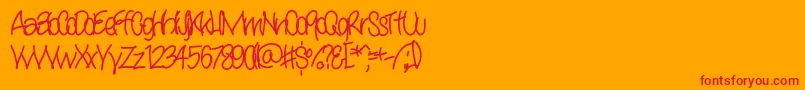 Yana Font – Red Fonts on Orange Background