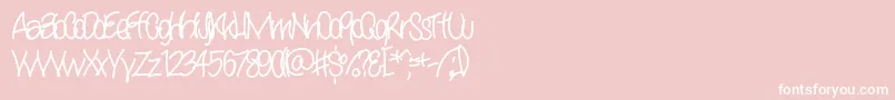Yana-Schriftart – Weiße Schriften auf rosa Hintergrund