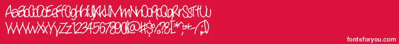 Yana Font – White Fonts on Red Background