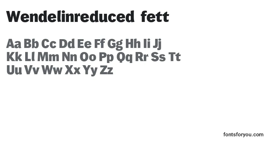 Шрифт Wendelinreduced85fett – алфавит, цифры, специальные символы