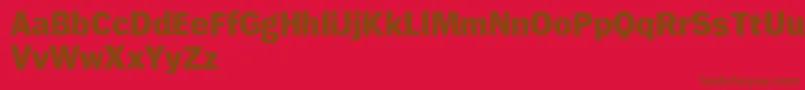 Wendelinreduced85fett Font – Brown Fonts on Red Background