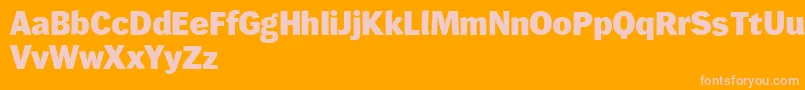 Wendelinreduced85fett Font – Pink Fonts on Orange Background