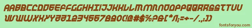 Trektrooperbi Font – Brown Fonts on Green Background