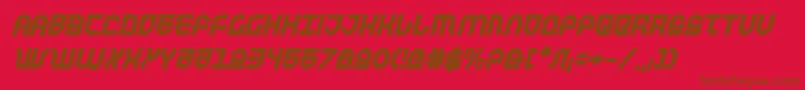 Trektrooperbi Font – Brown Fonts on Red Background