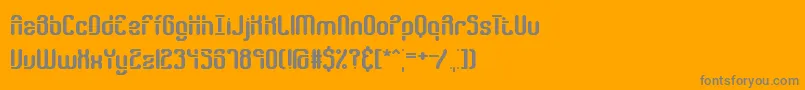 フォントGatherGappedBrk – オレンジの背景に灰色の文字