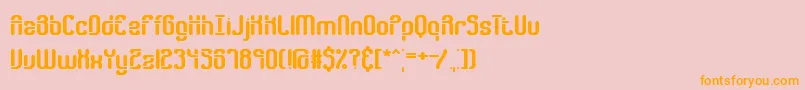 GatherGappedBrk Font – Orange Fonts on Pink Background