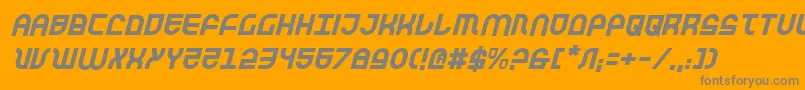 Trektrooperi Font – Gray Fonts on Orange Background