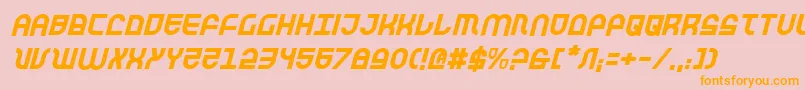 Trektrooperi Font – Orange Fonts on Pink Background