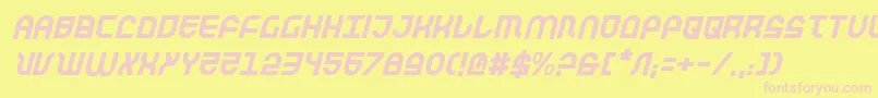 Trektrooperi Font – Pink Fonts on Yellow Background