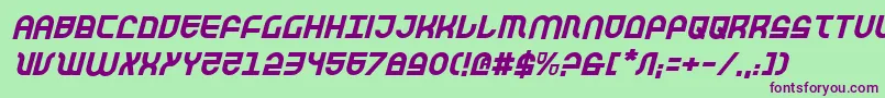 Trektrooperi Font – Purple Fonts on Green Background