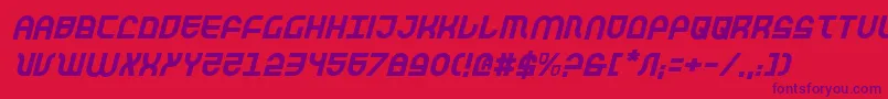 Trektrooperi Font – Purple Fonts on Red Background