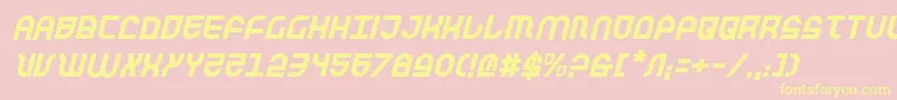 Trektrooperi Font – Yellow Fonts on Pink Background