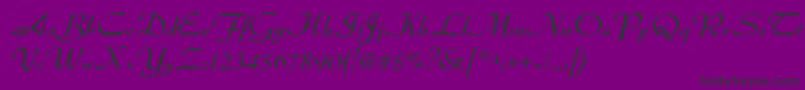 Dsadmiral-fontti – mustat fontit violetilla taustalla