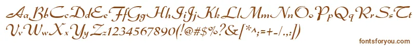 Dsadmiral-fontti – ruskeat fontit valkoisella taustalla