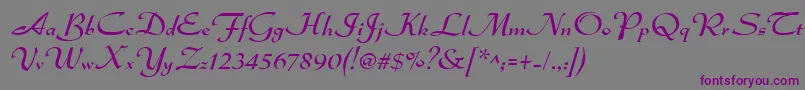 Шрифт Dsadmiral – фиолетовые шрифты на сером фоне