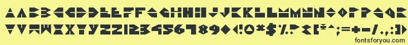 Ddorkv2 Font – Black Fonts on Yellow Background